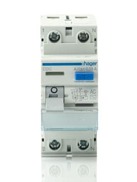 Hager RCD 1P+N 25A 30mA CDA225J prej CDC225J