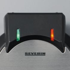 Severin WA 2103 pekač za vaflje, 1300 W, nastavljiva temperatura, črn/srebrn