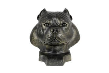 American Bully II - urna za pasji pepel, pasji doprsni kip, velika pasja glava za vrt,
