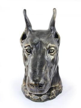 Doberman, Dobermann - pasji doprsni kip, velika pasja glava za vrt, edinstvena dekoracija dnevne sobe