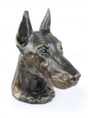 Doberman, Dobermann - pasji doprsni kip, velika pasja glava za vrt, edinstvena dekoracija dnevne sobe