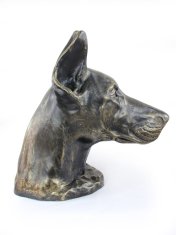 Doberman, Dobermann - pasji doprsni kip, velika pasja glava za vrt, edinstvena dekoracija dnevne sobe