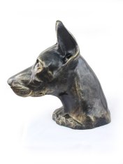 Doberman, Dobermann - pasji doprsni kip, velika pasja glava za vrt, edinstvena dekoracija dnevne sobe