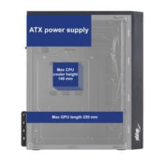 Akyga Ohišje za računalnik Akyga AK36BK Micro ATX, PC Tower, USB 3.0, črne barve