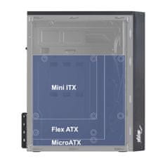 Akyga Ohišje za računalnik Akyga AK36BK Micro ATX, PC Tower, USB 3.0, črne barve