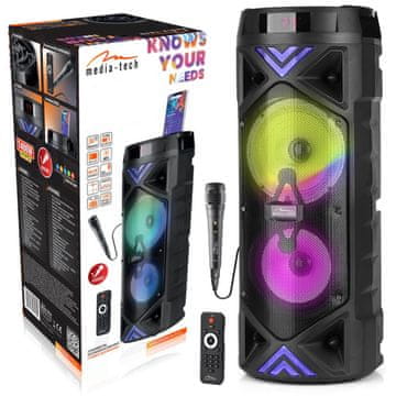 Media-Tech Boombox+ - Brezžični Bluetooth zvočnik. Komplet z daljinskim upravljalnikom.
