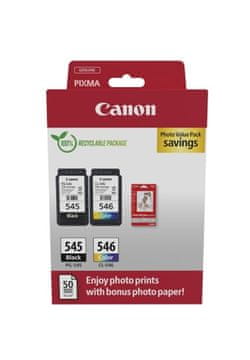 shumee Večpak kartuš s črnilom za Canon PG-545/CL-546 (8287B008), črna/CMY