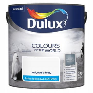 shumee Dulux Kolory Świata lateks stenska barva Designer White Matte 2,5 l