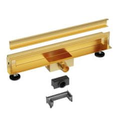 W-Drain NEXT 2v1 Linearni stenski odtok 90 cm dvostranski zlat
