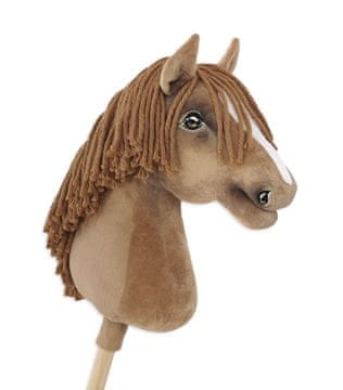 BB Hobby Horse Velik Premium konj s palico - svetlo kostanjev A3