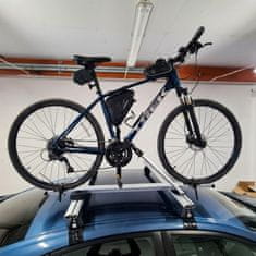 HAKR Hakr Speed ALU strešni nosilec za kolo srebrn + ključavnica