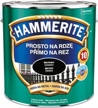 shumee Hammerite barva za kovino Straight to Rust, mat črna 2,5 l