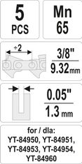 YATO Komplet verižnih členov 3/8" / 0,05" YT-84977 yato