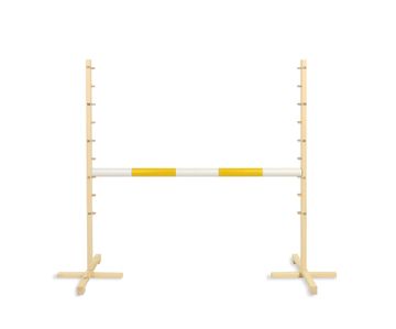BB Ograja za skakanje za hobi konje 120 cm, rumena tram