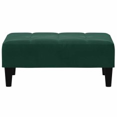Vidaxl Stolček za noge temno zelen 77x55x31 cm žamet