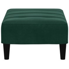 Vidaxl Stolček za noge temno zelen 77x55x31 cm žamet
