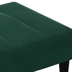 Vidaxl Stolček za noge temno zelen 77x55x31 cm žamet