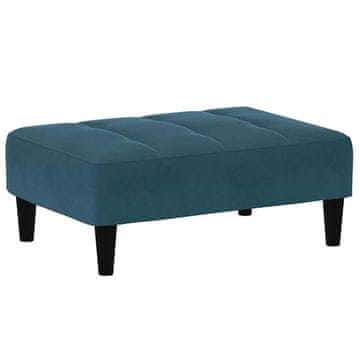 Vidaxl Stolček za noge moder 77x55x31 cm žamet