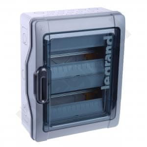 LEGRAND 2x12 modularna nadometna razdelilna omarica s priključnimi bloki, prozorna IP65 IK09 RN65 Legrand 601942