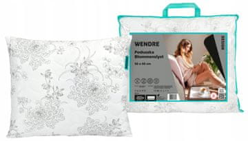 Wendre Antialergijska blazina 50x60 cm bela s cvetličnim obrobom