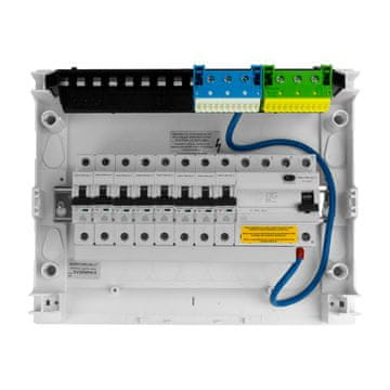 shumee Nadometna modularna razdelilna omarica 1x12 zaščitena 8xMCB 1xRCCB VDE ožičena električna omarica Hager 245x305x96,5mm Doktorvolt DV-6296-NT