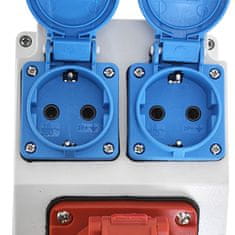 tp electric Prazno ohišje razdelilne omarice brez ožičenja z vtičnicami 16A 400V 2x 230V Schuko VDE prazna električna razdelilna omarica TpE 0486