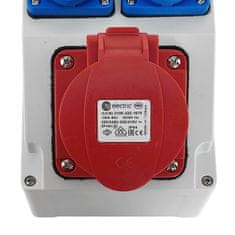 tp electric Prazno ohišje razdelilne omarice brez ožičenja z vtičnicami 16A 400V 2x 230V Schuko VDE prazna električna razdelilna omarica TpE 0486