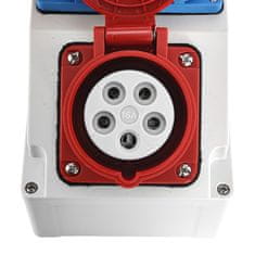 tp electric Prazno ohišje razdelilne omarice brez ožičenja z vtičnicami 16A 400V 2x 230V Schuko VDE prazna električna razdelilna omarica TpE 0486