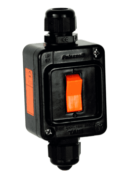 shumee Dvopolno stikalo Ex cona 2,22, 1P, nadometno, 16A 50/60Hz IP66 M20 atex Ex nR IIC T6 Gc, Ex tc iiic T70C Dc P202276EX