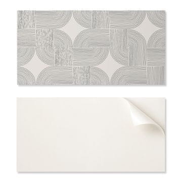 COLORAY Komplet vinilnih ploščic s potiskom, pripravljen za montažo, z geometrijskimi linijami v razporeditvi 10x40x20 cm