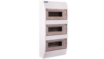 shumee Modularna razdelilna omarica 3x12 nadometna IP40 z dimno loputo in priključki S-36+steklo+N+PE 800602 ENE-00355