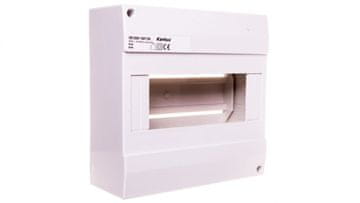 Kanlux Modularna razdelilna omara plastična 1x8 nadometna IP30 IK06 N+PE II razred brez vrat DB108W 1X8P/SM bela 3852