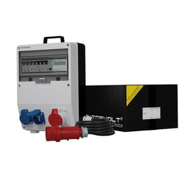 shumee Razdelilna omarica za stavbe s kablom in števcem porabe energije TD-S/FI SKH 16A 2x230V Schuko Doktorvolt 2872