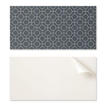 COLORAY Samolepilne vinilne ploščice s potiskom geometrijskega vzorca krogov in črt 10x40x20 cm