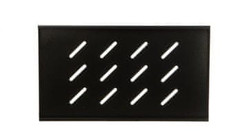 shumee Polica za 19" 450/600 mm črne omare Lanberg (1U/500x280 mm, nosilnost do 20 kg, 4-točkovna montaža) AK-1001-B