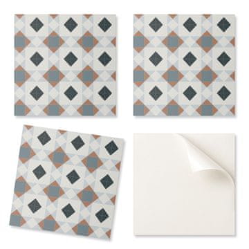 COLORAY Vinilne dekorativne ploščice z grafiko za kuhinjo ali kopalnico z geometrijskim vzorcem ploščic 20x20x20 cm