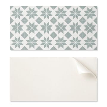 COLORAY Vinilna dekorativna plošča z grafiko za kuhinjo ali kopalnico 100x50 cm geometrijski cvetlični vzorci