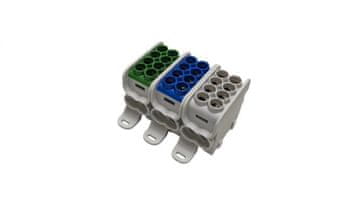 shumee Razdelilni blok - distribucijski HLAK25 3P siva, modra, zelena 2xAl/Cu 25mm+16mm 1000VAC/1500VDC MAG3251ABG