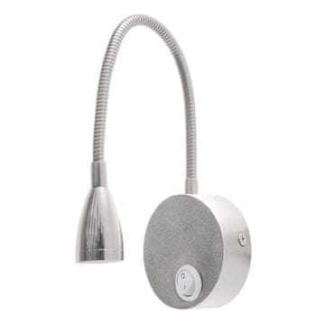 Ideus Nastavljiva stenska svetilka s stikalom, srebrna, 41,5 cm, 3,5 W LED, 4000 K, 245 lm IP20, pola Ideus 03740
