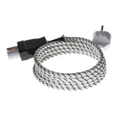 PLETEN NAPAJALNI KABEL S KAPICO 2M 3x0,75MM2 BELO-ČRNI SCHUKO