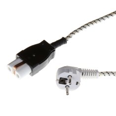 PLETEN NAPAJALNI KABEL S KAPICO 2M 3x0,75MM2 BELO-ČRNI SCHUKO