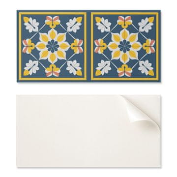 COLORAY Dekorativna samolepilna plošča za hitro menjavo stene 120x60 cm s cvetličnim vzorcem v simetriji