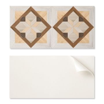 COLORAY Vinilna plošča s potiskom - dekoracija za spalnico 100x50 cm z geometrijskim vzorcem v kvadratu