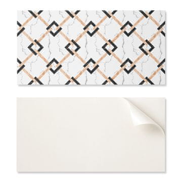 COLORAY Paket vinilnih ploščic z motivom za kuhinjo in dnevno sobo z geometrijskimi marmornimi vzorci 6x60x30 cm