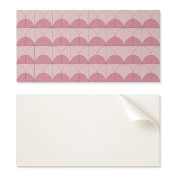 COLORAY Enostavna namestitev vinilnih ploščic v geometrijskih polkrožnih ploščicah v razporeditvi 10 x 40 x 20 cm