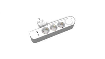 Plast Rol 3x fiksni podaljšek s stikalom in USB A USB C vtičnicami 1,5 m schuko PS-370SWS+usb a+usb c/1,5 E W-30006