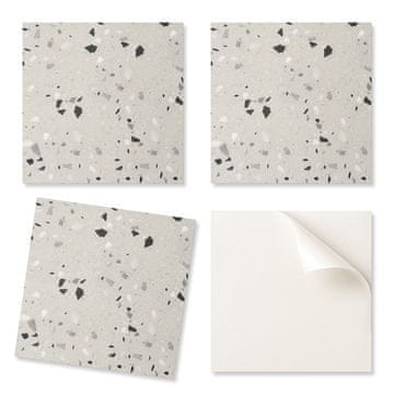 COLORAY Komplet PVC ploščic z vzorcem za dnevno sobo, samolepilne, vzorec z majhnimi fragmenti, 4x50x50 cm