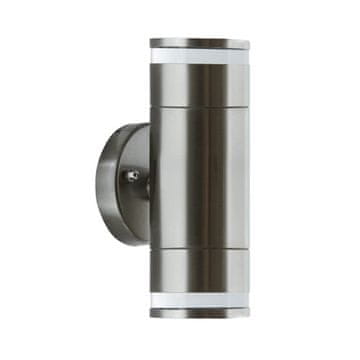 Ideus Zunanja vrtna stenska svetilka, mat krom, IP54, 2x35W, terasa, WLL, 2xGU10, nerjaveče jeklo, Ideus 03570