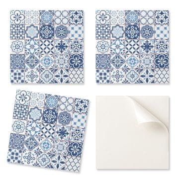 COLORAY Samolepilne vinilne ploščice s potiskom geometrijskih vzorcev ploščic 9x30x30 cm