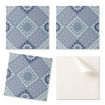 COLORAY Samolepilne PVC ploščice za jedilnico z grafiko. Geometrijski vzorci v mozaiku 4x50x50 cm.